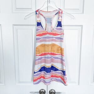 Lululemon Cool Racerback in Bleacher Stripe White Iris Flower